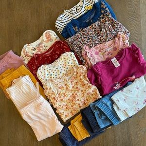 18m Carters Baby Girl Long Sleeve Tops, Bodysuits & Pants {9 outfits}